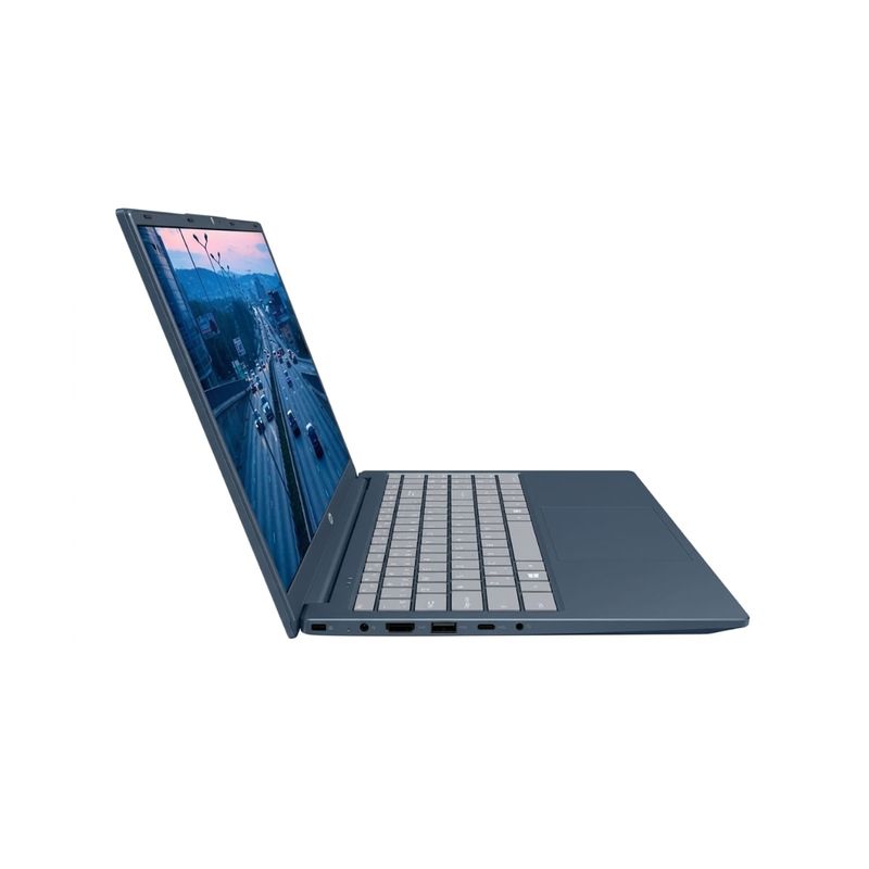 Laptop Advance NV9857, 8GB, SSD 256GB, FreeDOS, azul lateral izquierdo