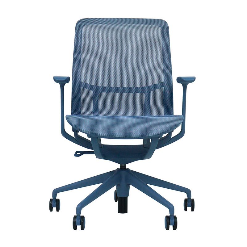 Silla de oficina Evox F5G-A reclinable, 150 kg, azul frontal