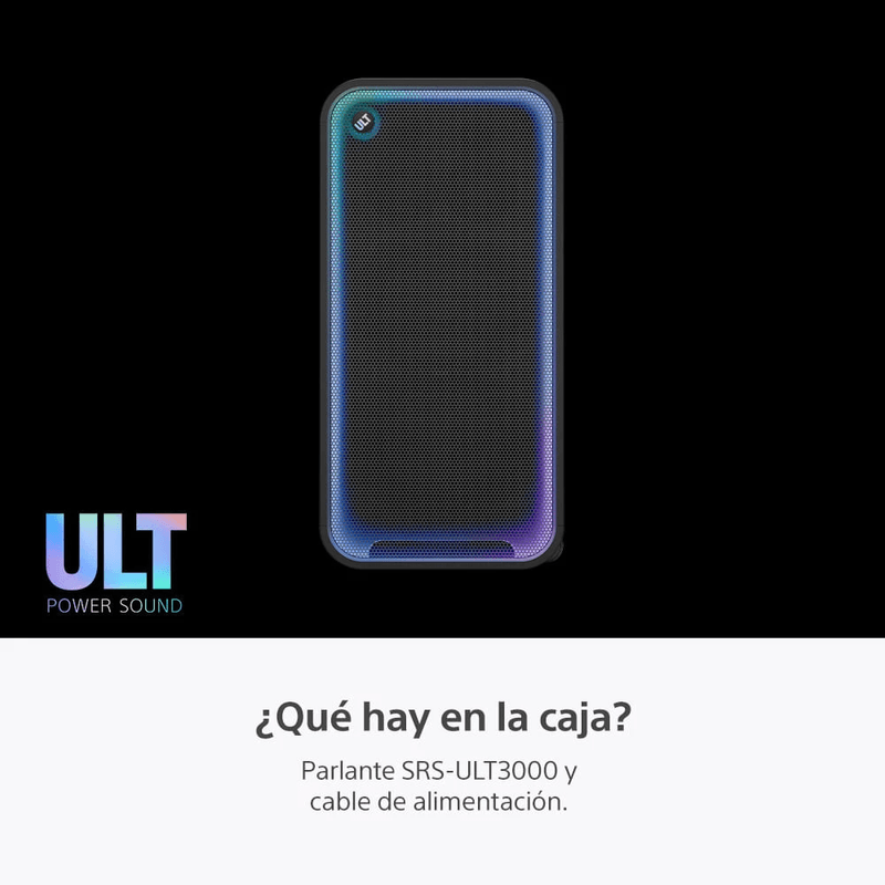 Parlante de torre Sony ULT TOWER MAX 2150 W negro contenido de caja