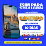 eSIM MIFI Europa 41 países, datos ilimitados 10 días, garantía