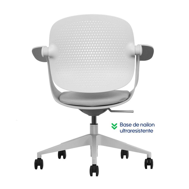Silla Evox Ultimate F2G 150 kg, ergonómica, reclinable, gris dorsal