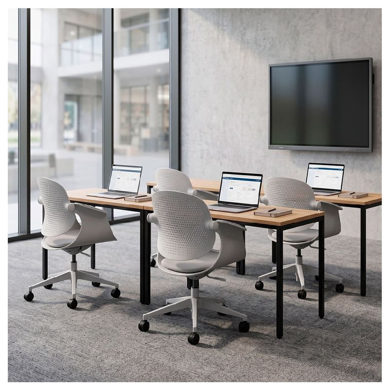 Silla Evox Ultimate F2G 150 kg, ergonómica, reclinable, gris espacio