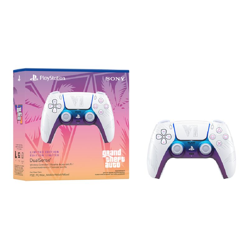 Mando PS5 DualSense GTA VI edicion inalambrico blanco Sony empaque