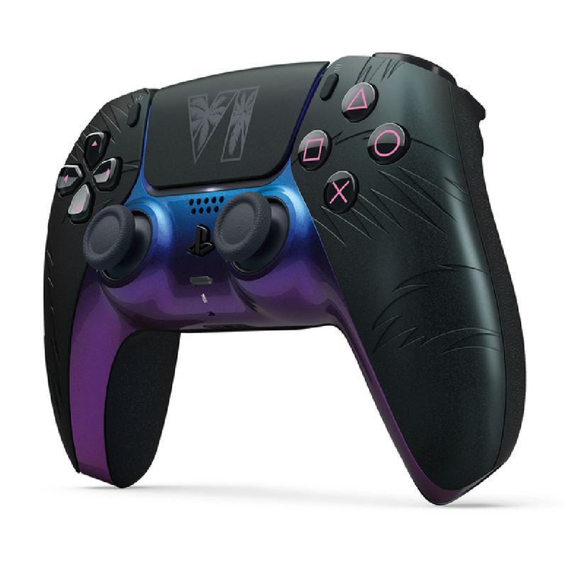 Mando PS5 DualSense GTA VI edicion inalambrico negro Sony  frontal oblicuo