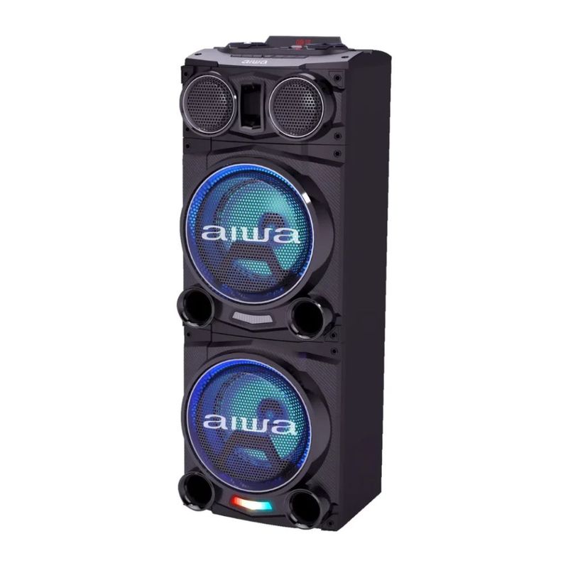 Parlante de torre Aiwa AWPOC10 250 W Bluetooth negro frontal oblicuo