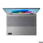 Laptop Lenovo IdeaPad 5 2en1 Ryzen 7 512GB SSD gris frontal cenital