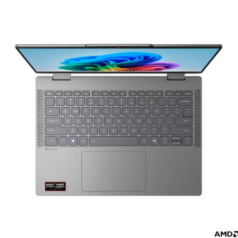 Laptop Lenovo IdeaPad 5 2en1 Ryzen 7 512GB SSD gris frontal cenital