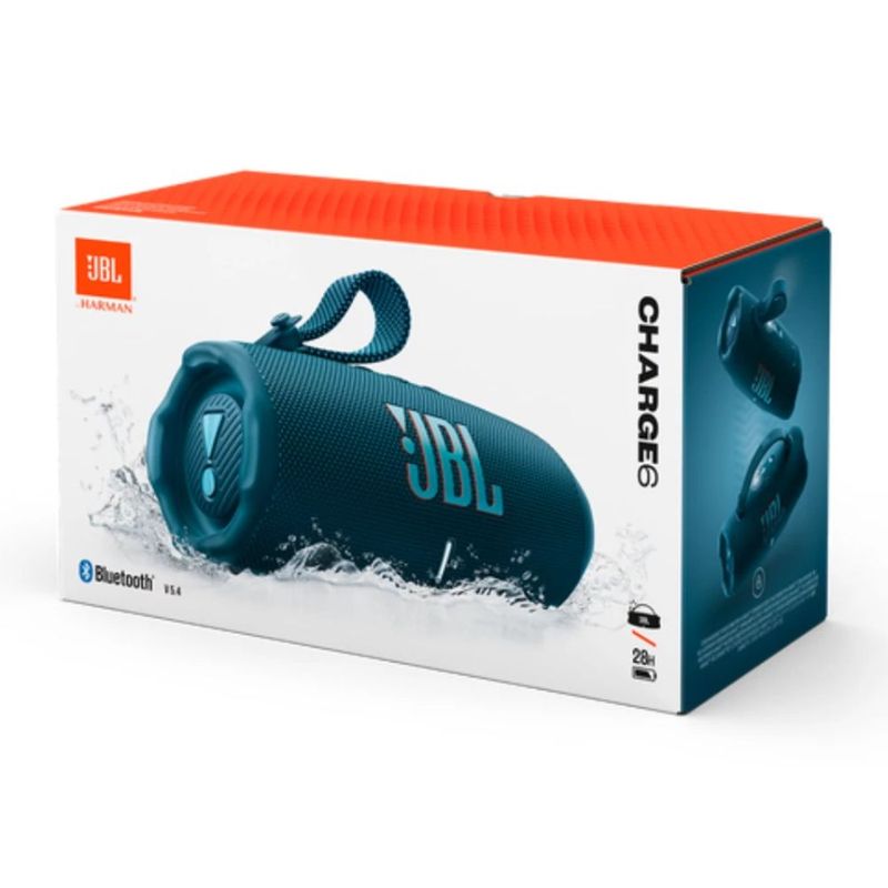 Parlante Bluetooth JBL Charge 6 45 W IP67 28 h azul caja