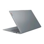 Laptop Lenovo IdeaPad Slim 3 Core 3 8GB 128GB gris dorsal oblicuo