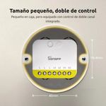 Interruptor inteligente Sonoff MINI DUO-L Zigbee 2 canales tamaño compacto