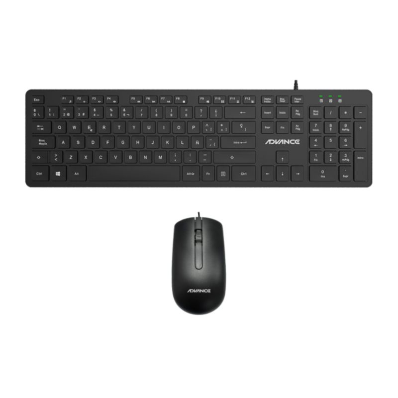 PC Advance VO1350 Core i5 8GB 512GB SSD negro Teclado y mouse