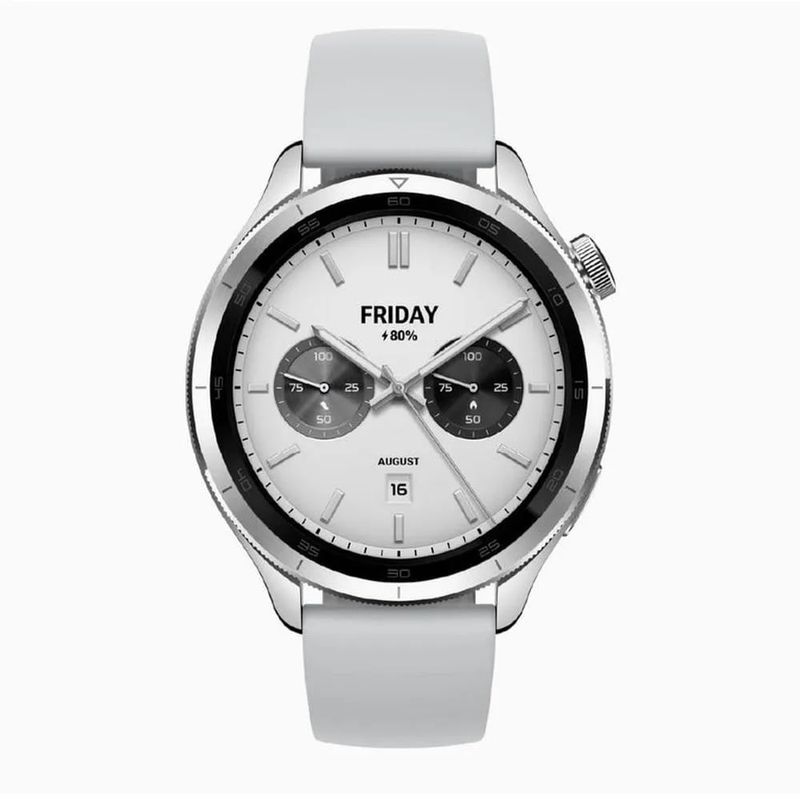 Xiaomi Watch S4 46 mm, AMOLED, GPS, Bluetooth 5.3, plata frontal