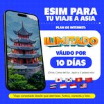 eSIM MIFI Asia 8 países, datos ilimitados por 10 días, 5G beneficios