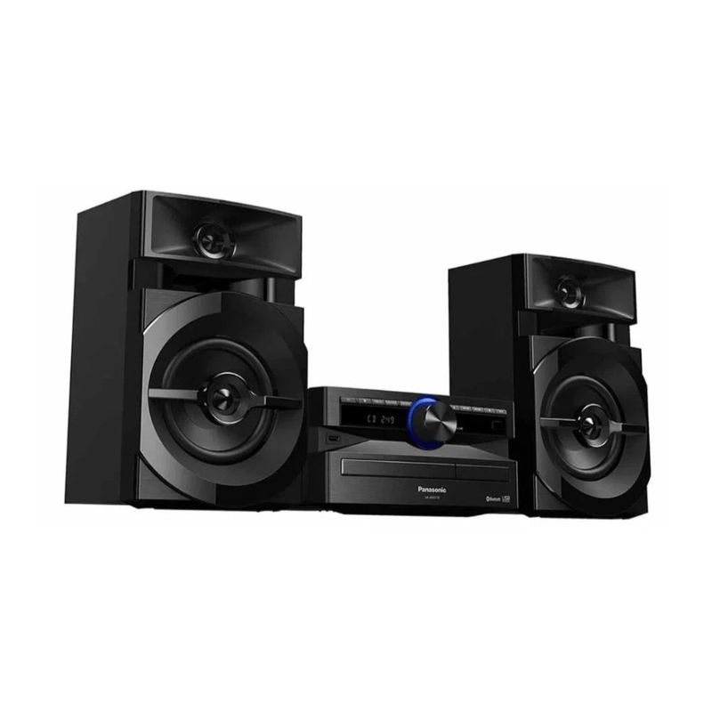 Equipo de sonido Panasonic SC-AKX110 Bluetooth USB negro oblicuo derecha