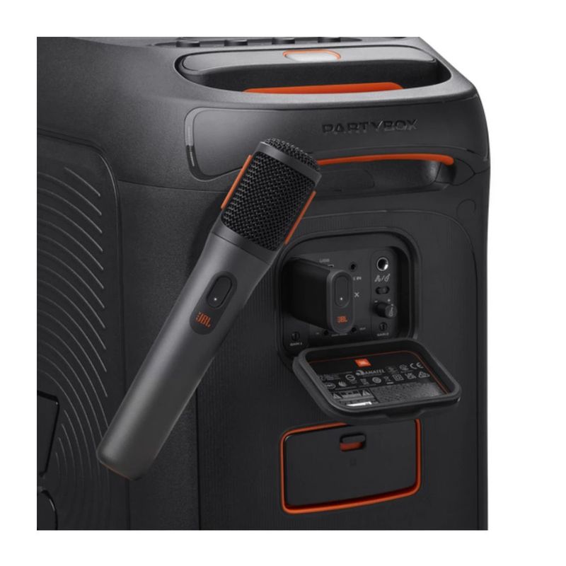 Pack 2 micrófonos JBL PartyBox Wireless Mic 2.4 GHz negro compatibilidad