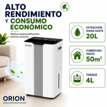 Combo deshumedecedores Purio Orion y Pulsar, 20L y 12L garantía