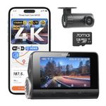Cámara 70mai A810S para autos 4K Wi-Fi 6 128 GB negro enlace app