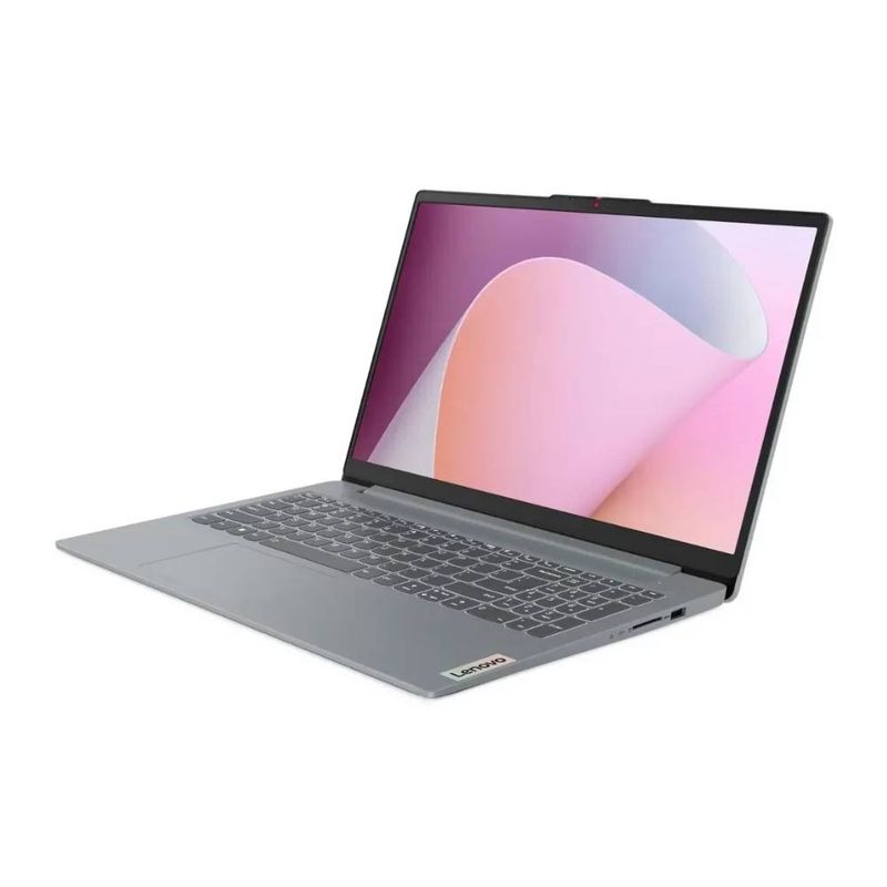 Laptop Lenovo IdeaPad Slim 3 Ryzen 7 16GB 512GB gris frontal oblicuo
