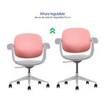 Silla de oficina Evox Ultimate F2G 150 kg rosa ajuste de alturar
