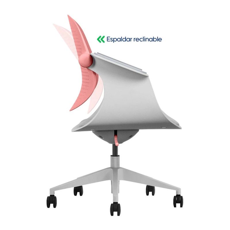 Silla de oficina Evox Ultimate F2G 150 kg rosa frontal reclinable
