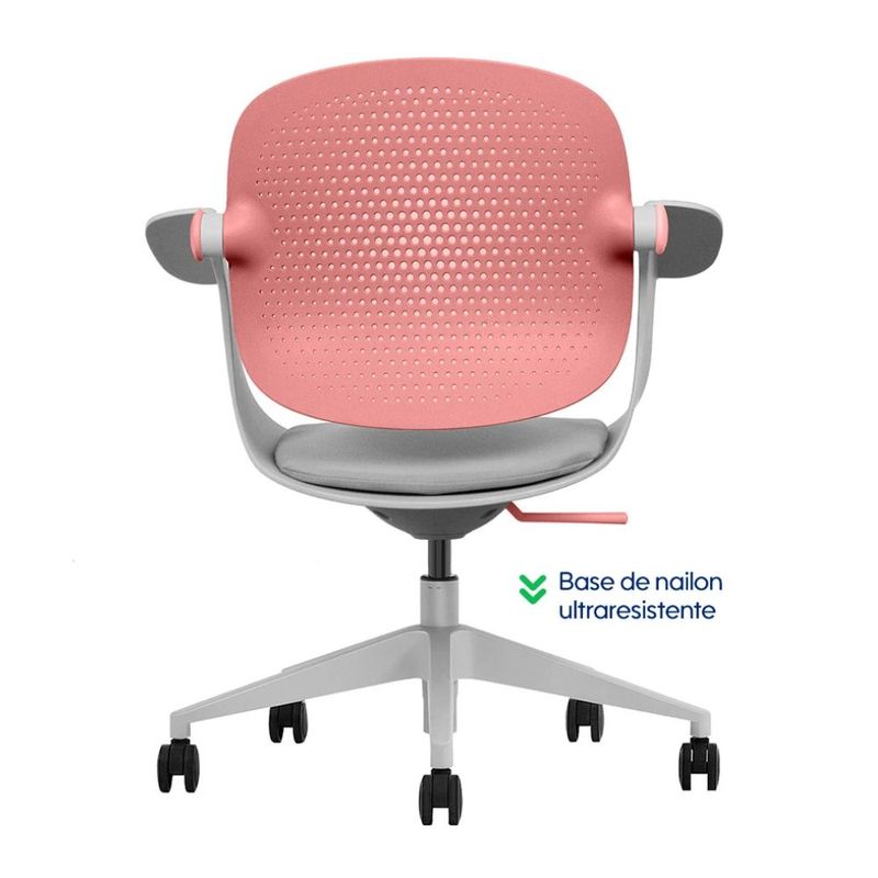 Silla de oficina Evox Ultimate F2G 150 kg rosa pistón ultraresistente