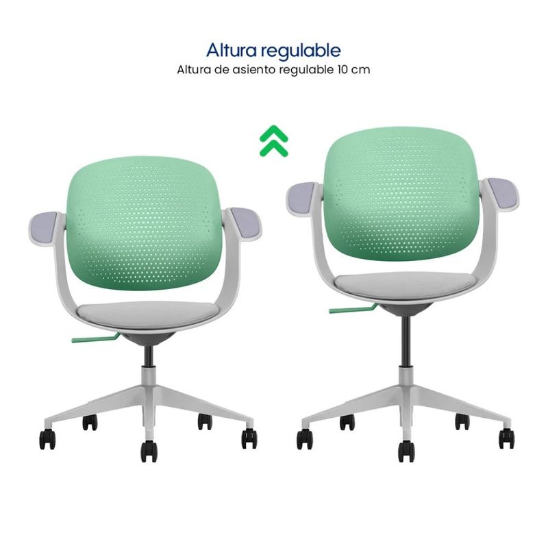 Silla de oficina Evox Ultimate F2G 150 kg verde ajuste de altura