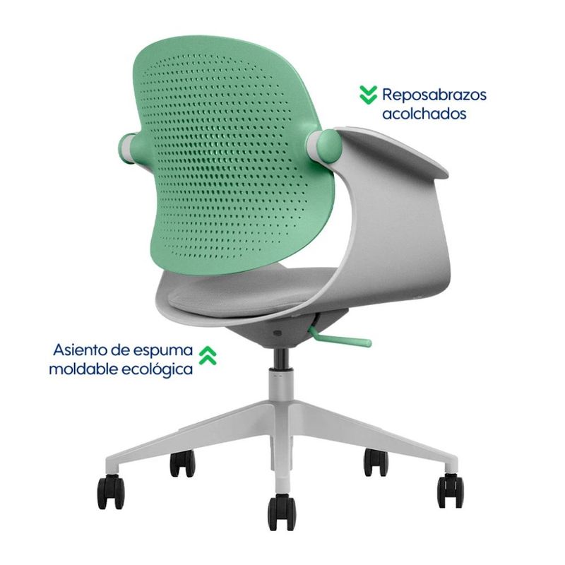 Silla de oficina Evox Ultimate F2G 150 kg verde reposabrazos