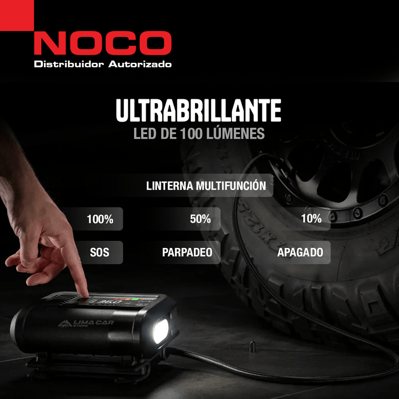 Compresor y arrancador Noco AX65, 100 PSI, 2000 A y 12 V rapidez