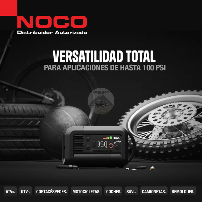 Compresor y arrancador Noco AX65, 100 PSI, 2000 A