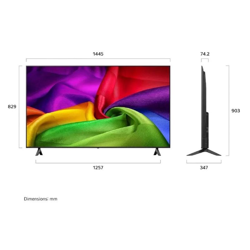Smart TV LG 65" 65NU800BPSB 4K NanoCell negro medidas