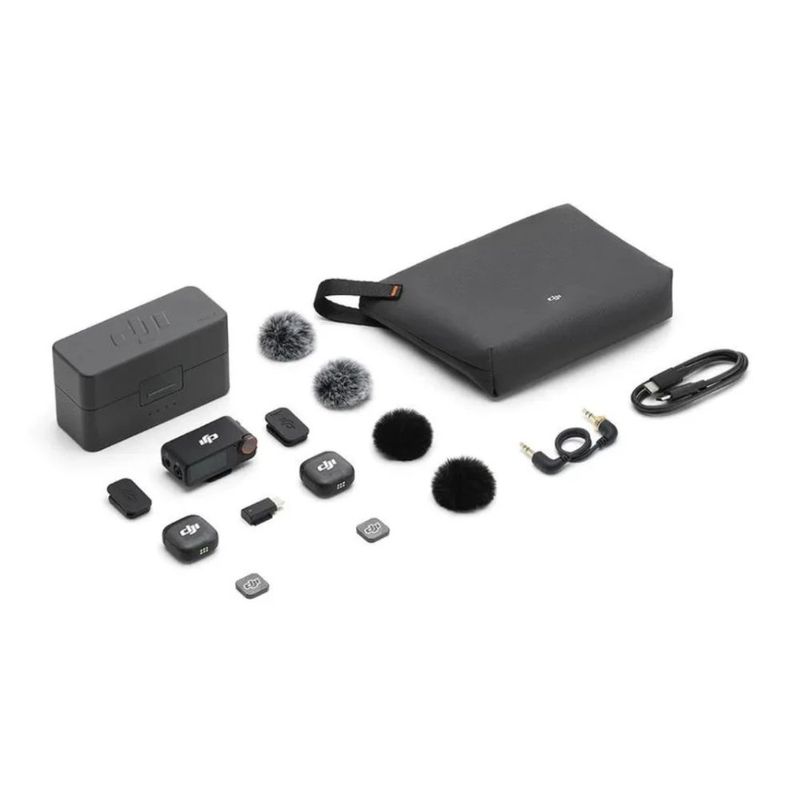 Micrófono DJI Mic 3 inalámbrico doble canal Bluetooth 5.4 contenido de caja