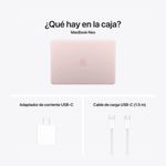 Laptop Apple MacBook Neo 13" A18 Pro 256 GB SSD blush pink contenido de caja