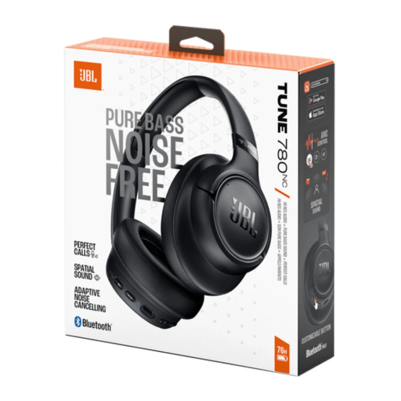 Audífonos JBL Tune 780NC ANC Bluetooth 6.0 76 h negro caja