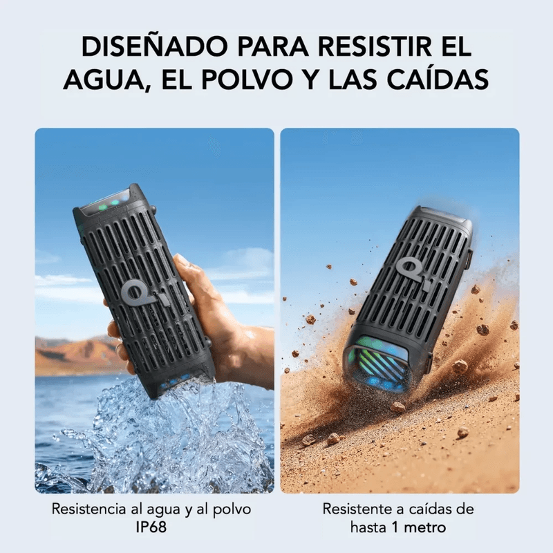 Parlante Bluetooth Soundcore Boom 3i 50 W IP68 16 h negro resiste agua y polvo