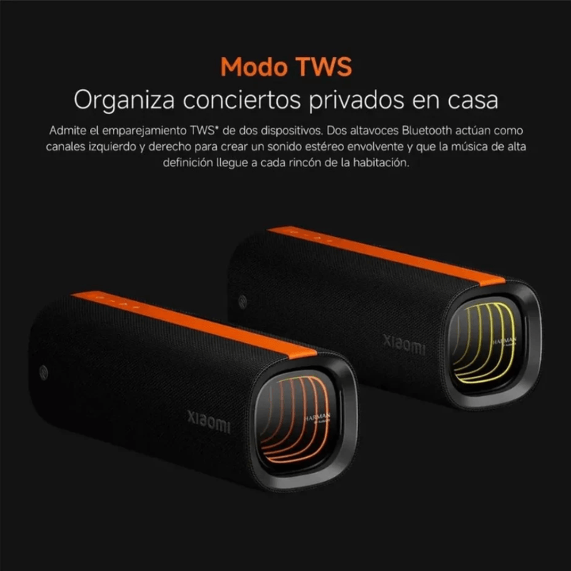 Parlante Bluetooth Xiaomi Sound Party 50 W IP67 26 h negro modo TWS