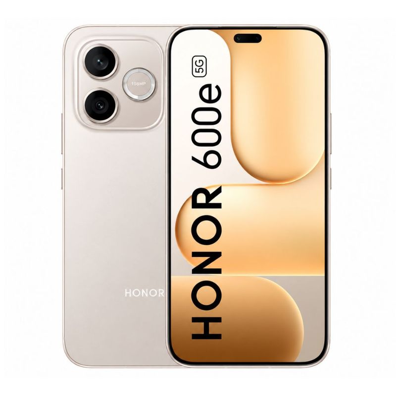 Celular Honor 600e 5G 512 GB 8 GB RAM 108 MP dorado frontal