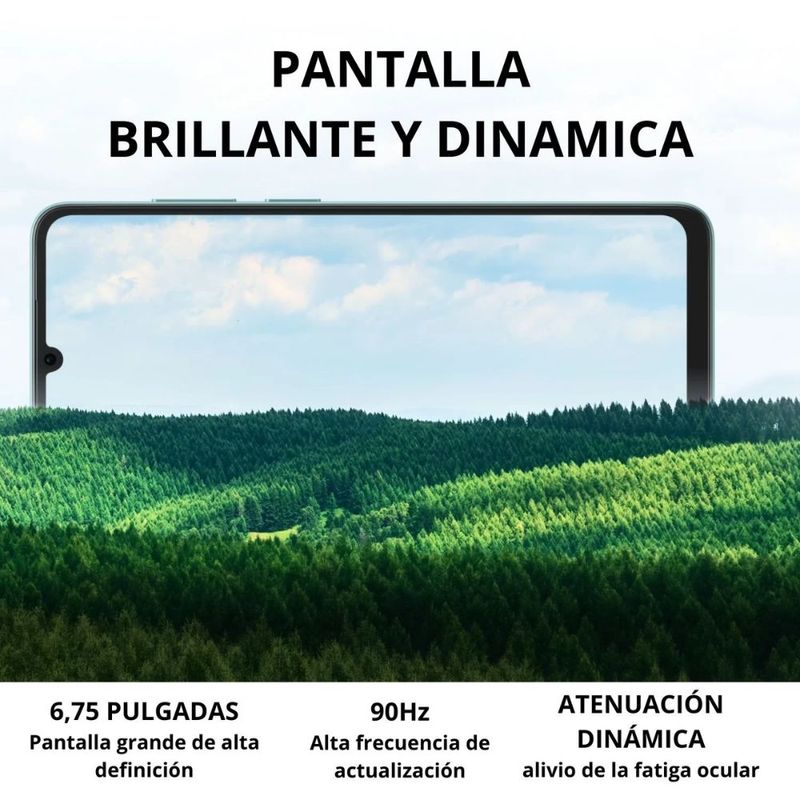 Celular Honor X6d 5G 256 GB 4 GB RAM negro pantalla