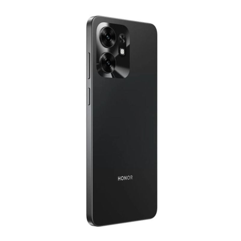 Celular Honor X6d 5G 256 GB 4 GB RAM negro posterior oblicuo