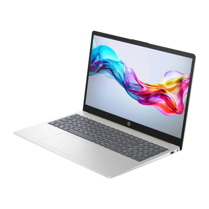 Laptop HP 15-FD0152LA Core i5 512GB SSD plata natural frontal oblicuo