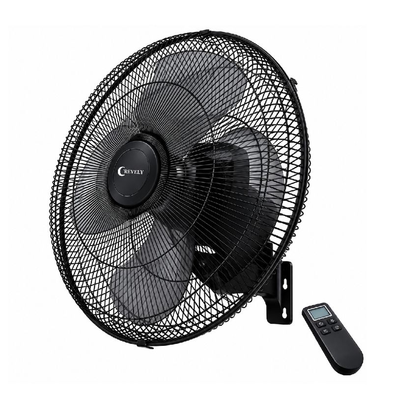 Ventilador de pared Trevely 20 pulgadas 135 W negro frontal oblicuo