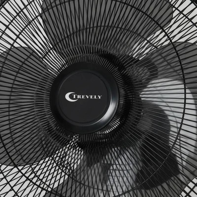Ventilador de pared Trevely 20 pulgadas 135 W negro frontal
