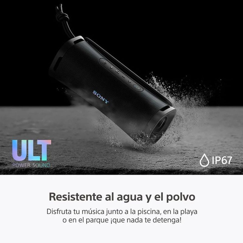 Parlante Bluetooth Sony SRS-ULT10 30 W IP67 12 h negro resistente al agua y polvo