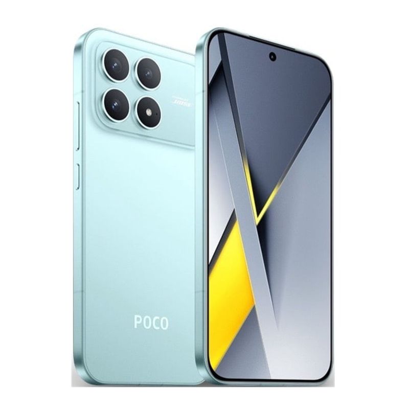 Xiaomi POCO F8 Pro 5G 512GB 12GB RAM cámara 50MP azul frontal oblicuo