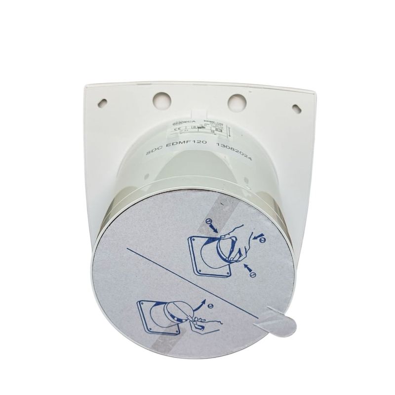 Extractor axial para baño Sodeca EDMF-120 5 m2 blanco dorsal