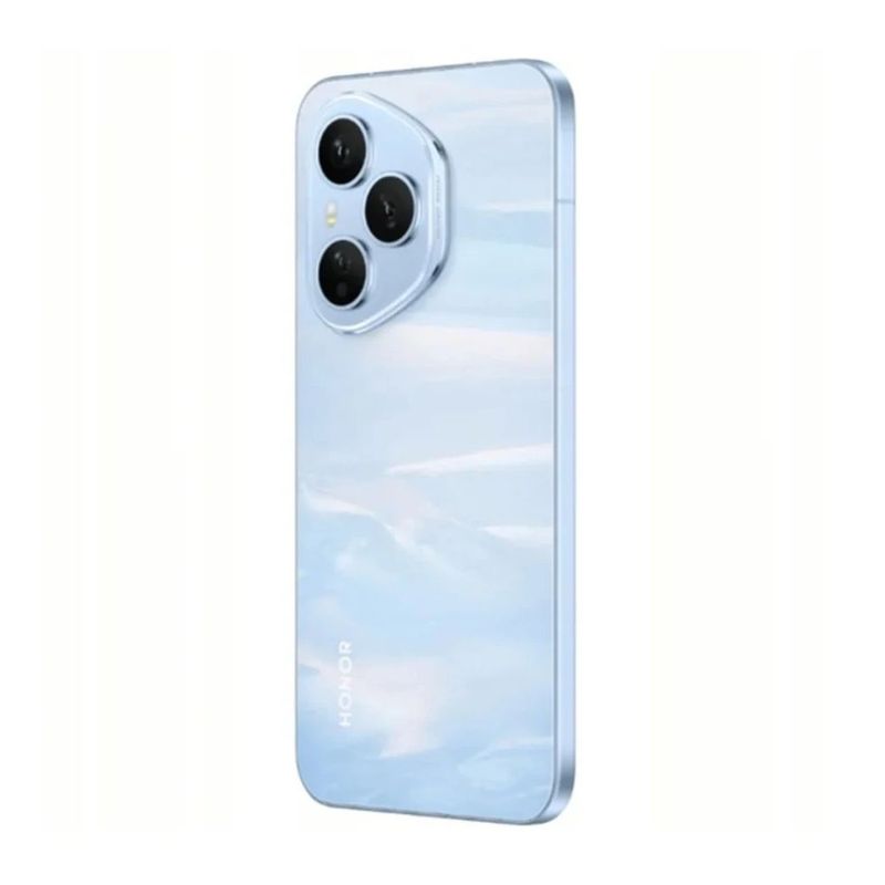 Celular Honor 400 Pro 5G 512 GB 12 GB RAM 200 MP azul cable USB Tipo-C