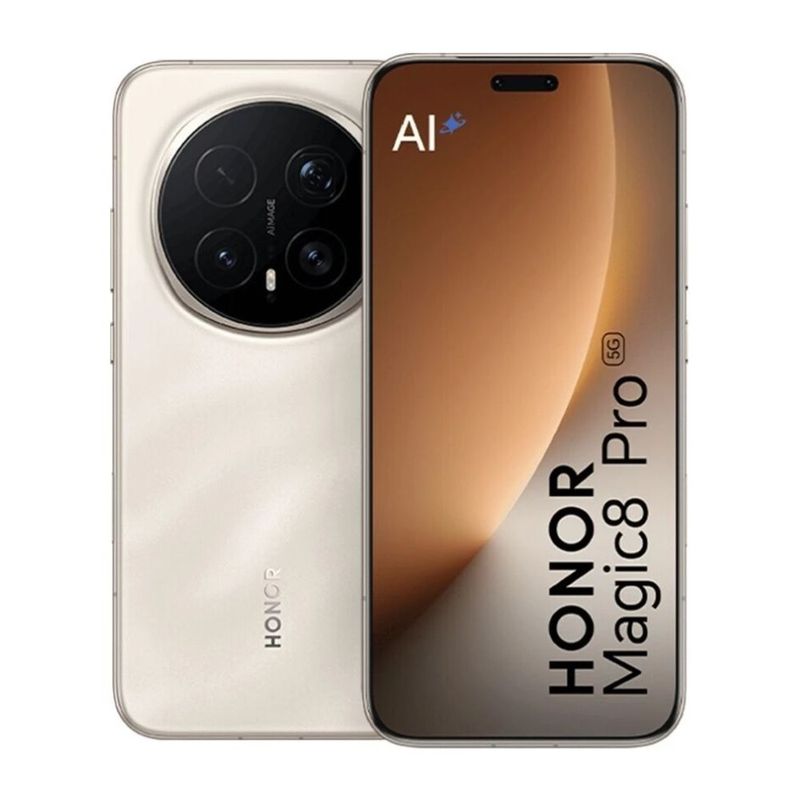 Celular Honor Magic 8 Pro 5G 512 GB 12 GB RAM dorado frontal