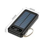 Power bank Bossney 20000 mAh solar con carga rápida diagonal