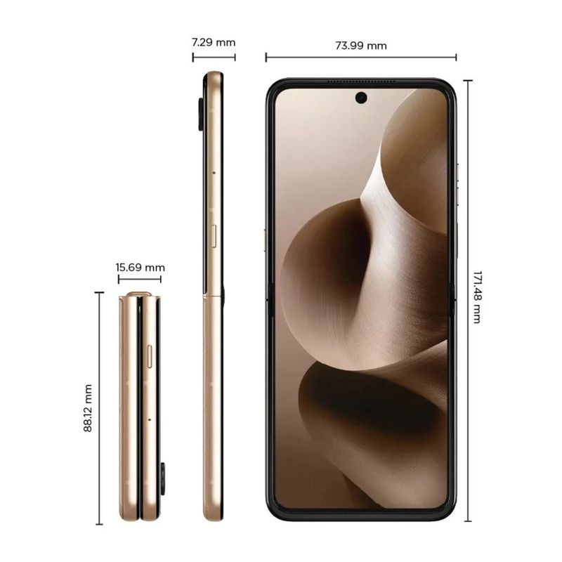 Motorola Razr 60 Ultra 5G 1 TB 16 GB RAM plegable café dimensiones