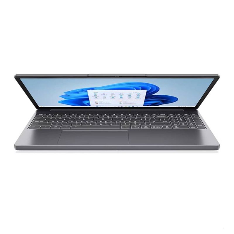Laptop Lenovo IdeaPad Slim 3 i5 8GB RAM 512GB SSD gris frontal semiabierto