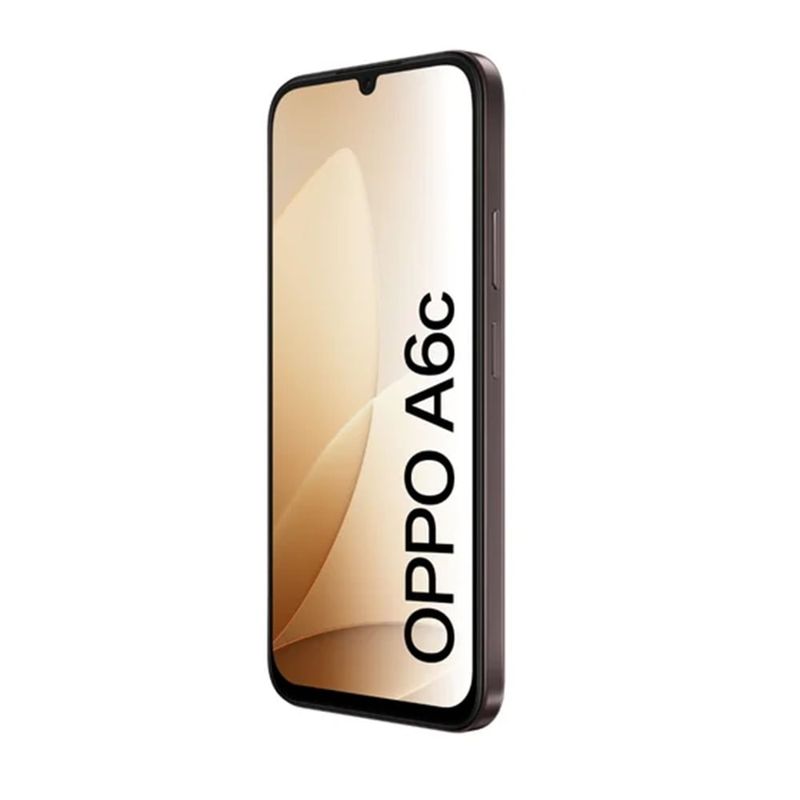 Oppo A6C 4G 128 GB 4 GB RAM cámaras 13 MP y 5 MP café frontal oblicuo